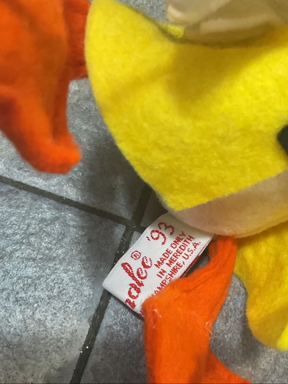Annalee Yellow Duckling with Black Umbrella and Orange Feet